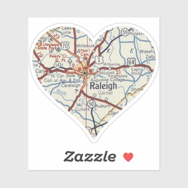 Raleigh NC Vintage Map (Sheet)