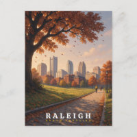 Raleigh North Carolina Autumn Skyline
