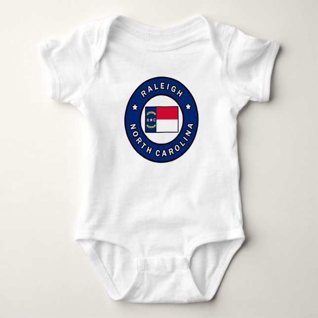Raleigh North Carolina Baby Bodysuit (Front)