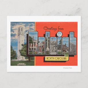 Raleigh, North Carolina - Large Letter Scenes Postcard