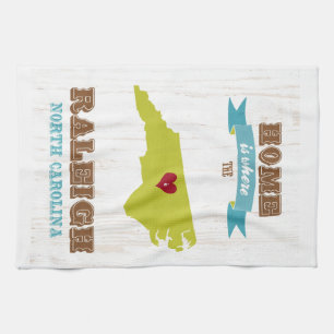 Raleigh, North Carolina Map – Home Is Where The Tea Towel