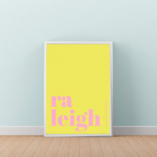 Raleigh North Carolina modern city Poster