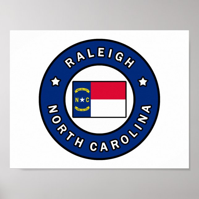 Raleigh North Carolina Poster (Front)