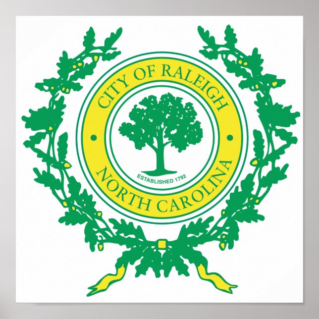 Raleigh, North Carolina Seal Poster (Front)