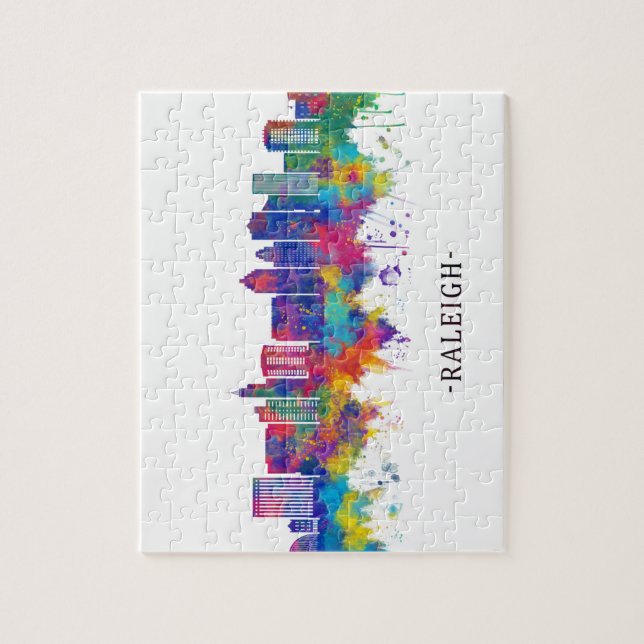 Raleigh North Carolina Skyline Jigsaw Puzzle (Vertical)