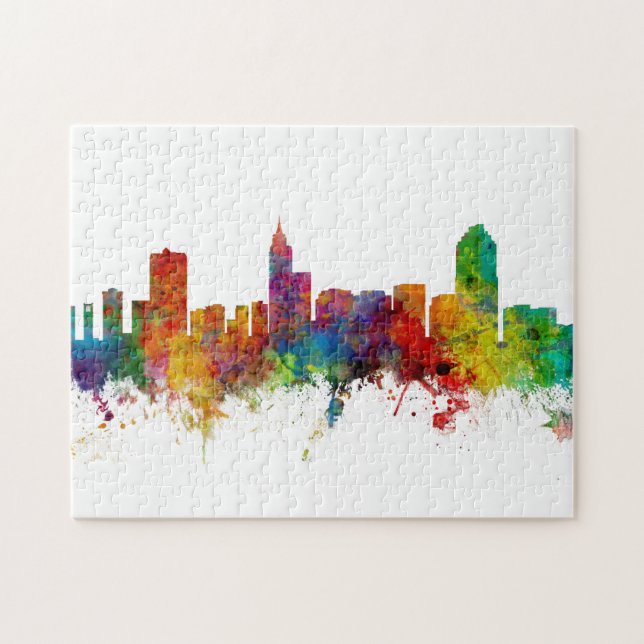 Raleigh North Carolina Skyline Jigsaw Puzzle (Horizontal)
