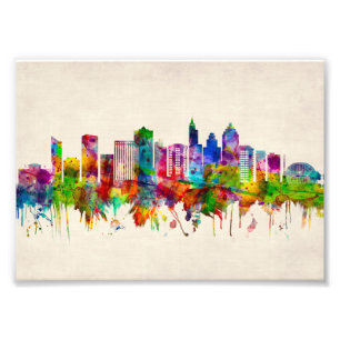 Raleigh North Carolina Skyline Photo Print