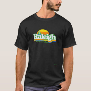 Raleigh North Carolina Sunset Retro T-Shirt