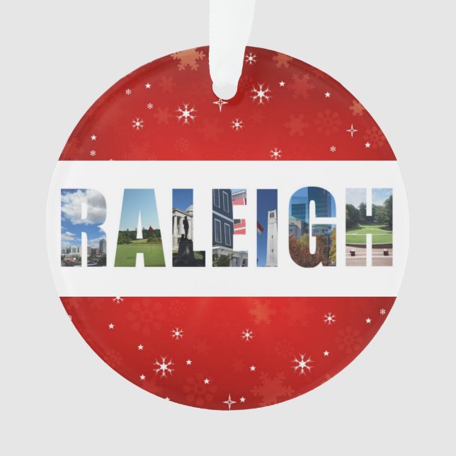 Raleigh North Carolina Travel Photos Christmas Ornament (Front)