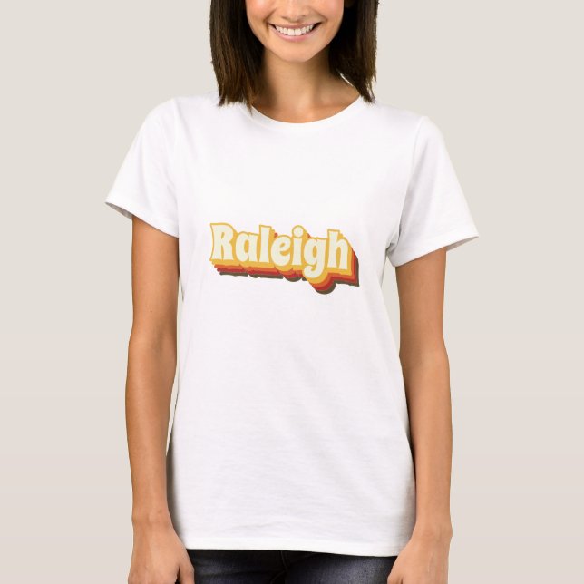 Raleigh Retro Vintage Text T-Shirt (Front)