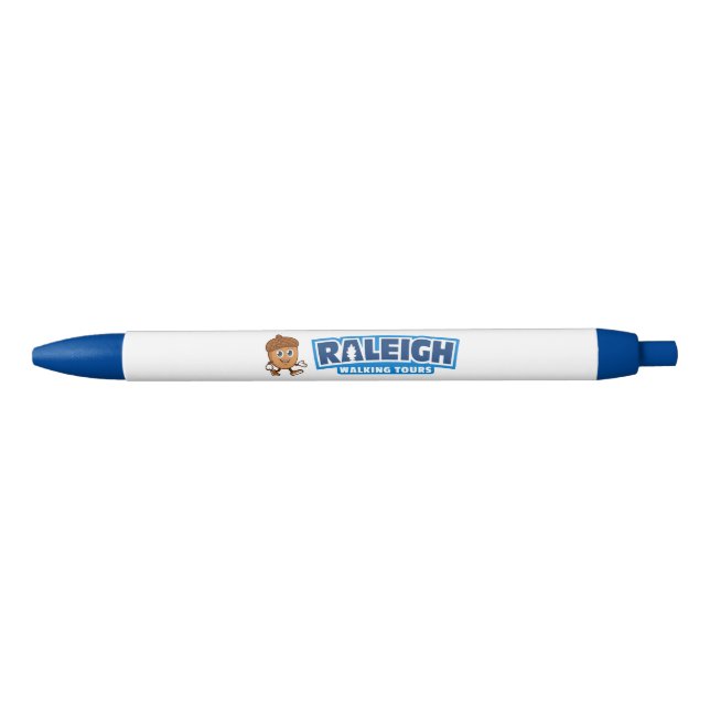 Raleigh Walking Tours Cute Acorn Blue Ink Pen (Front)