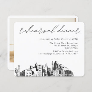 Raleigh Wedding Elegant Rehearsal Dinner Enclosure Card