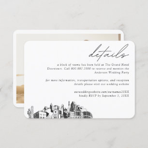 Raleigh Wedding Hotel Room Block Details Enclosure Card