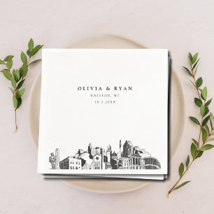 Raleigh Wedding Paper Cocktail Napkin