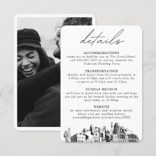 Raleigh Wedding Vertical Details Enclosure Card
