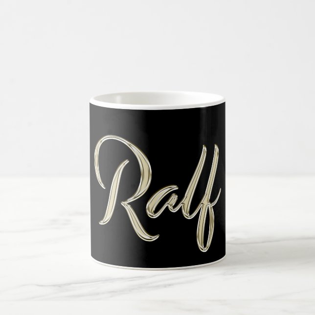 Ralf Name whitegold Tasse Teetasse Coffee Mug (Center)