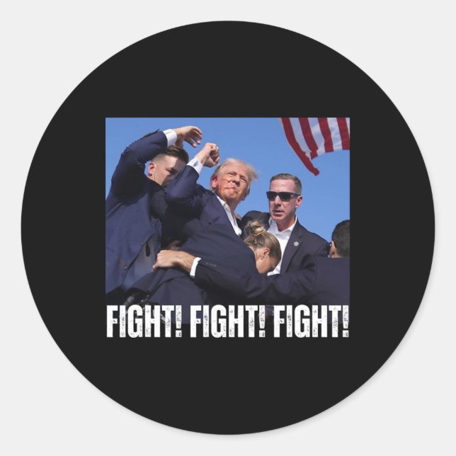 Rally Fight Tee -trump Rally Fight! Fight! Fight!  Classic Round Sticker (Front)