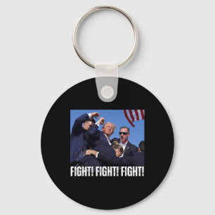 Rally Fight Tee -trump Rally Fight! Fight! Fight! Key Ring