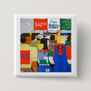 Rally for Hillary in 2016 15 Cm Square Badge