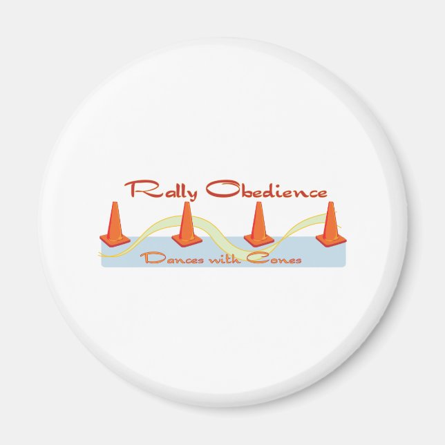 Rally Obedience, Dances with Cones Magnet (Front)