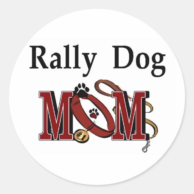 Rally Obedience Dog Mum Gifts Classic Round Sticker (Front)