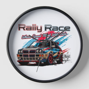 RALLY RACE VINTAGE - WHEN SPEED MEET WILD SIDE! CLOCK