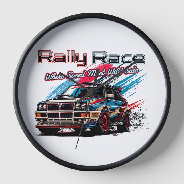 RALLY RACE VINTAGE - WHEN SPEED MEET WILD SIDE! CLOCK (Front)