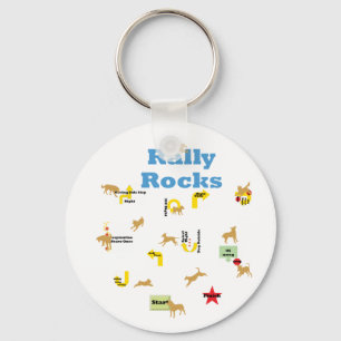 Rally Rocks Key Ring