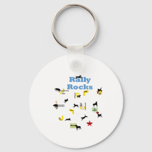 Rally Rocks Key Ring