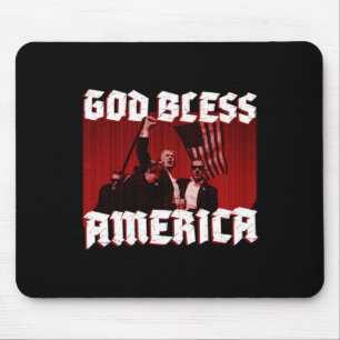 Rally Shooting God Bless America In 2024 Mouse Pad