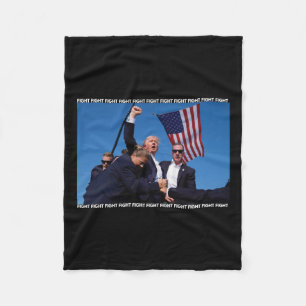 Rally Shooting Trump Shooting Trump Ination Fleece Blanket