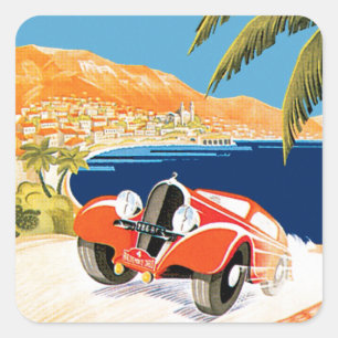 Rallye Automobile Monte Carlo Square Sticker