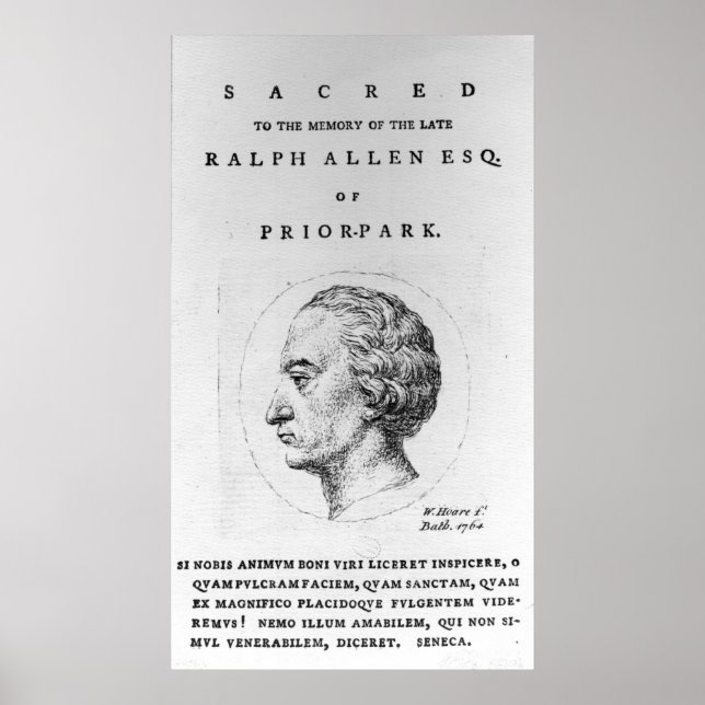 Ralph Allen, 1764 Poster (Front)