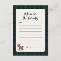 Ralph Lauren Inspired Baby Shower Advice Card