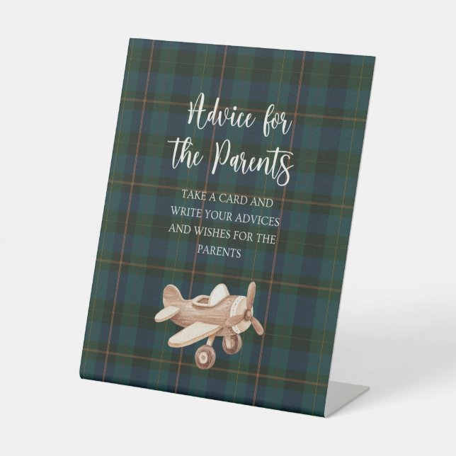 Ralph Lauren Inspired Baby Shower Advice Sign (Front)