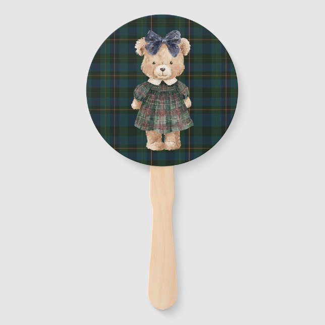 Ralph Lauren Inspired Baby Shower Mum/Dad Paddles Hand Fan (Front)