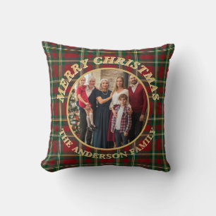 Ralph Lauren Tartan Plaid Family Photo Christmas Cushion