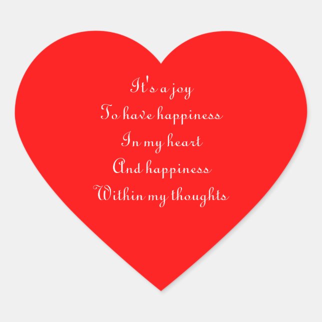 Ralph Staples quotations Heart Sticker (Front)