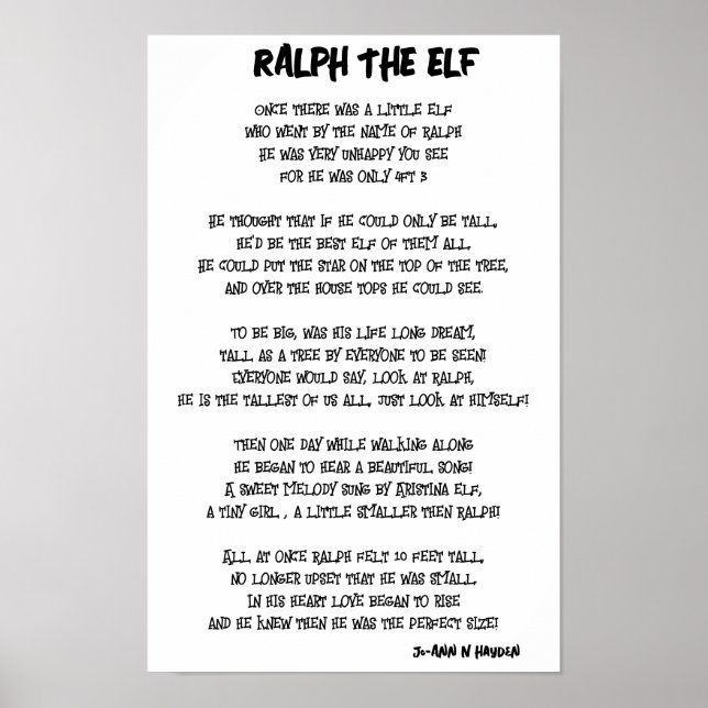 RALPH THE ELF Print, Value Poster Paper (Matte) (Front)