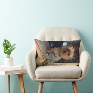 Ralphie the Teacup Yorkie One of Those Days Lumbar Cushion