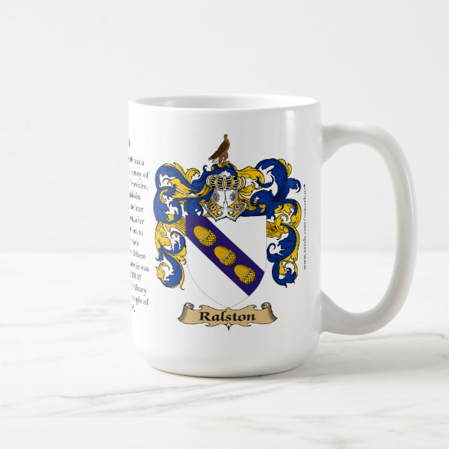 Ralston, the Origin, the Meaning and the Crest Coffee Mug (Right)