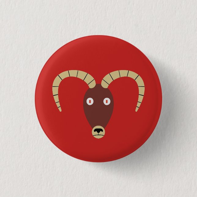 Ram 3 Cm Round Badge (Front)
