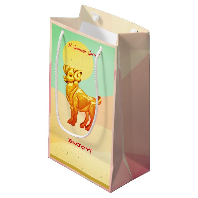 Ram Aries  Small Gift Bag (Front Angled)