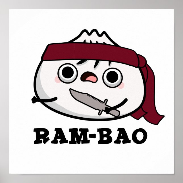 Ram-bao Funny Soldier Dimsun Pun Poster (Front)