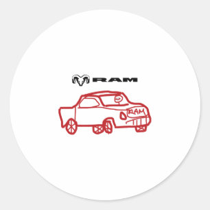 Ram “designer On Vacation Meme Limited Edition Classic Round Sticker
