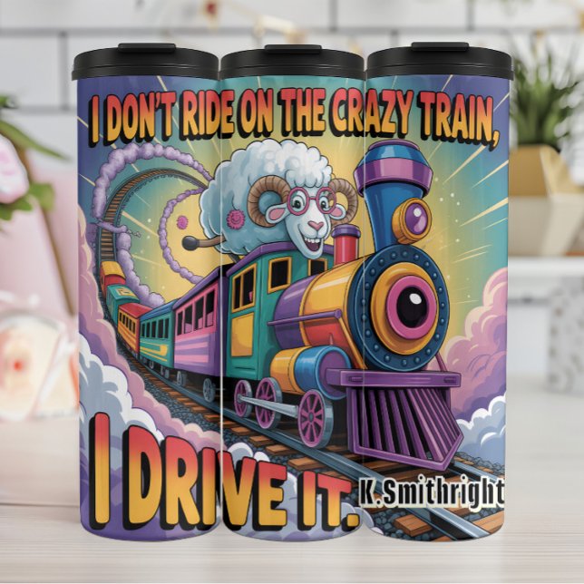 Ram Driving the Crazy Train Thermal Tumbler (Creator Uploaded)