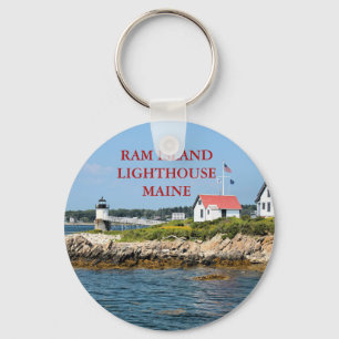 Ram Island Lighthouse, Maine Keychain