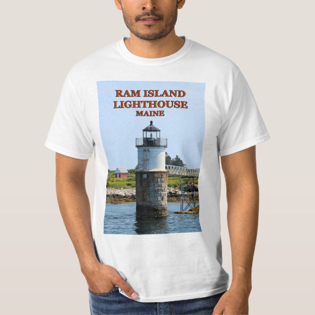 Ram Island Lighthouse, Maine T-Shirt (Front)