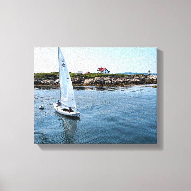 Ram Island Lighthouse, Maine Wrapped Canvas Print (Front)
