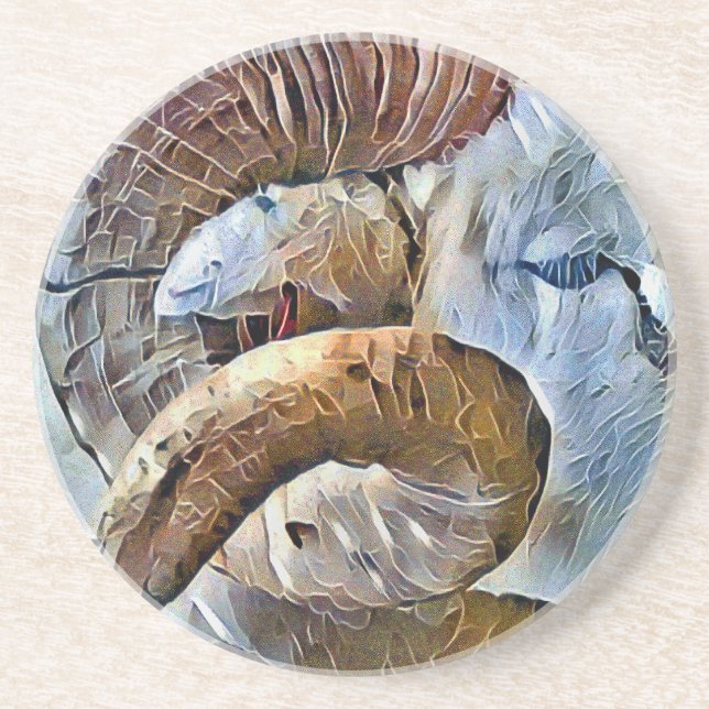 RAM SHEEP FARM ANIMAL COASTER (Front)